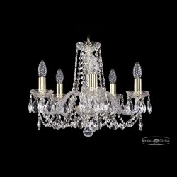 Люстра хрустальная 1402/5/160 G Bohemia Ivele Crystal (Стеклянный рожок)