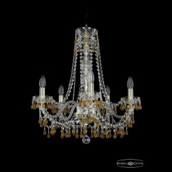 Люстра хрустальная 1410/5/195/h-60 G V1003 Bohemia Ivele Crystal (Стеклянный рожок)