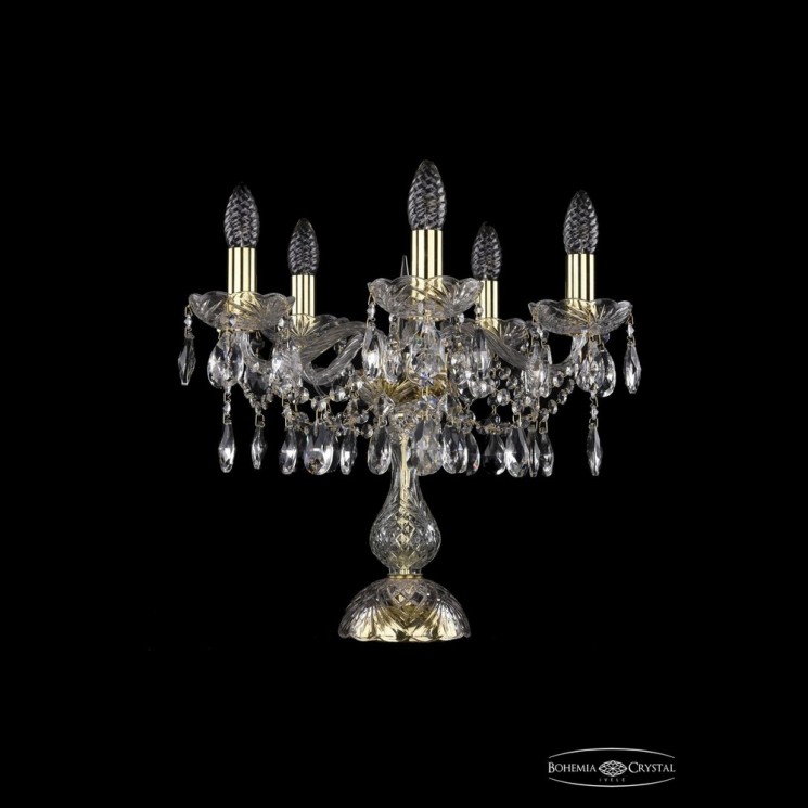 Настольная лампа 1413L/5/141-39 G Bohemia Ivele Crystal (Стеклянный рожок)