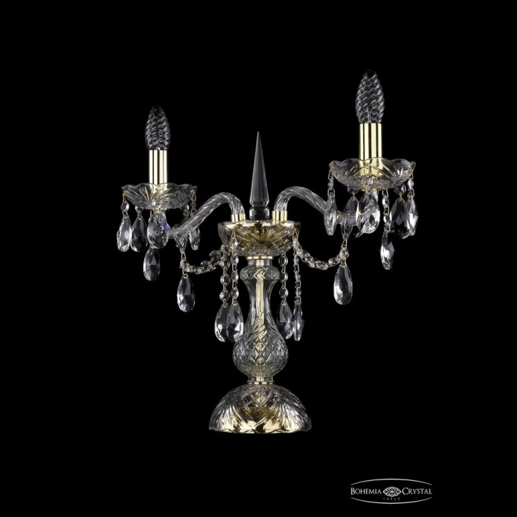 Настольная лампа 1415L/2/141-39 G Bohemia Ivele Crystal (Стеклянный рожок)