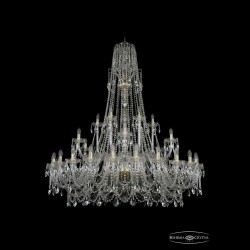 Люстра хрустальная 1411/24+6+6/530/XL-165 G Bohemia Ivele Crystal (Стеклянный рожок)