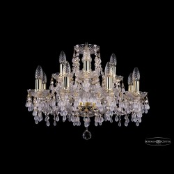 Люстра хрустальная 1410/8+4/195 G V0300 Bohemia Ivele Crystal (Стеклянный рожок)