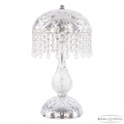Настольная лампа хрустальная 14781L1/22 Ni V0300 Bohemia Ivele Crystal (Стеклянный рожок)