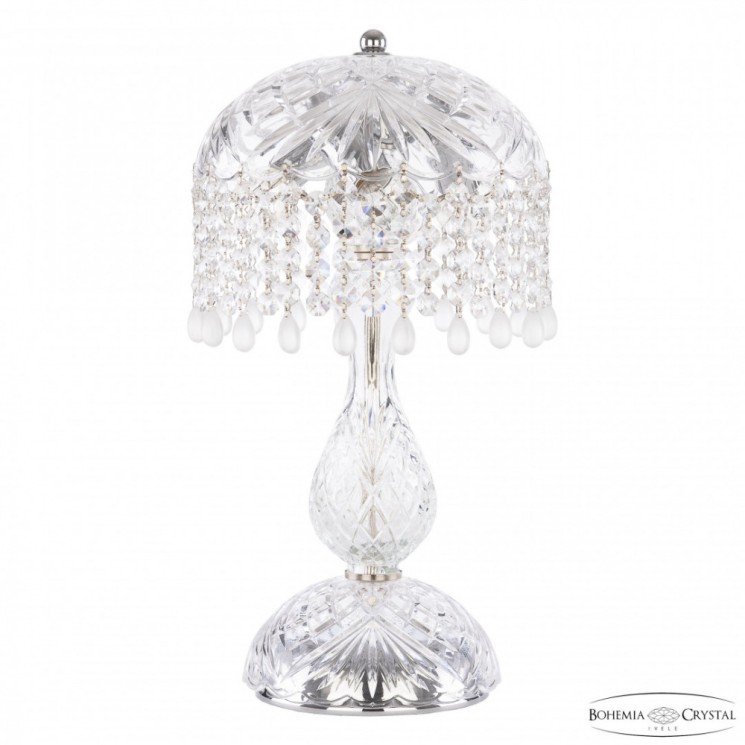 Настольная лампа хрустальная 14781L1/22 Ni V0300 Bohemia Ivele Crystal (Стеклянный рожок)
