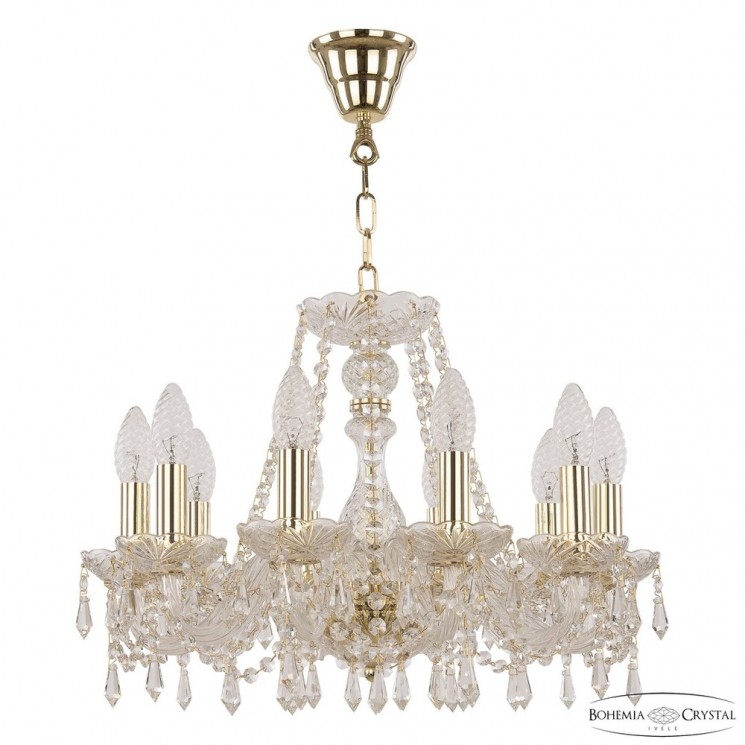 Люстра хрустальная 104/10/165 G Bohemia Ivele Crystal (Стеклянный рожок)