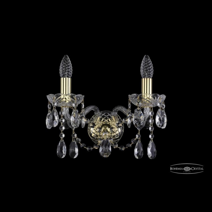 Бра хрустальные 1413B/2/141 G Bohemia Ivele Crystal (Стеклянный рожок)