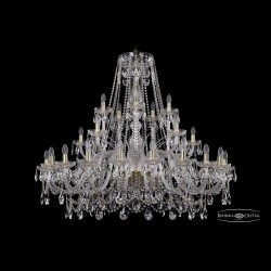 Люстра хрустальная 1411/20+5+5/460 G Bohemia Ivele Crystal (Стеклянный рожок)