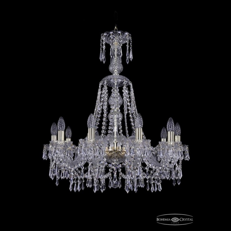 Люстра хрустальная 1403/10/240/XL-75 G Bohemia Ivele Crystal (Стеклянный рожок)