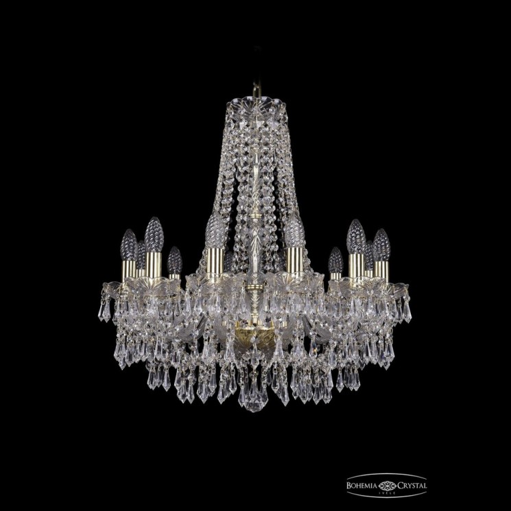 Люстра хрустальная 1403/12/195/h-60 G Bohemia Ivele Crystal (Стеклянный рожок)