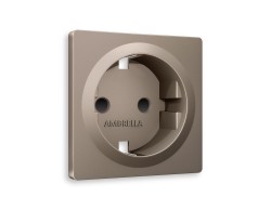 Ambrella Light Лицевая панель для электрической розетки с заземлением со шторками QUANT AP637 Ambrella Volt ALFA AP6370