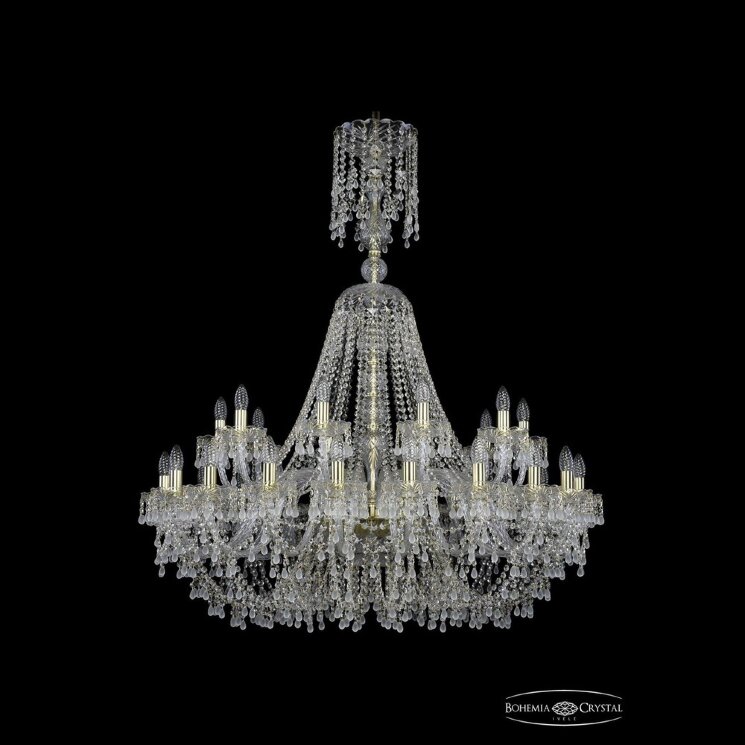 Люстра хрустальная 1410/20+10/400/XL-130 G V0300 Bohemia Ivele Crystal (Стеклянный рожок)