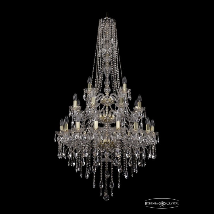 Люстра хрустальная 1415/16+8+4/300/h-155/3d G Bohemia Ivele Crystal (Стеклянный рожок)