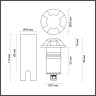 Встраиваемый грунтовый светильник ODEON LIGHT WALD 6662/3GL