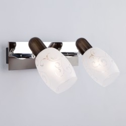 Настенный светильник со стеклянными плафонами                      Eurosvet  60301/2 хром / венге
