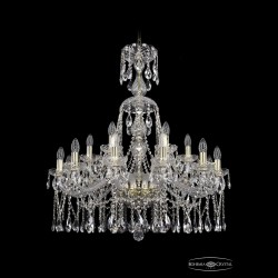 Люстра хрустальная 1413/12+6/300/XL-95 G Bohemia Ivele Crystal (Стеклянный рожок)