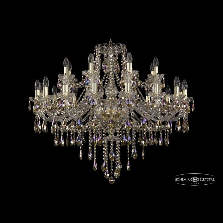 Люстра хрустальная 1415/16+8/360 G R801 Bohemia Ivele Crystal (Стеклянный рожок)