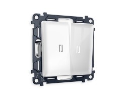 Ambrella Light Комплект механизма 2-клавишного проходного выключателя с подсветкой 5600K Ambrella Volt ALFA MA104035