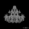 Люстра хрустальная 1409/12+6/360/2d Ni Bohemia Ivele Crystal (Стеклянный рожок)