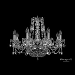 Люстра хрустальная 1450/8/160/250 Ni  Bohemia Ivele Crystal (Стеклянный рожок)