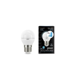 Светодиодная лампа Gauss Шар 7W 550Lm 4100K E27 105102207-S105102207-S_GAUSS