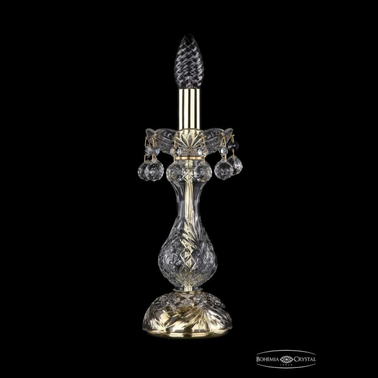 Настольная лампа 1409L/1-31 G Bohemia Ivele Crystal (Стеклянный рожок)
