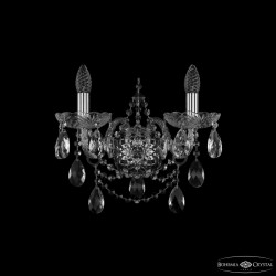 Бра хрустальные 1411B/2/160/XL Ni  Bohemia Ivele Crystal (Стеклянный рожок)