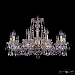 Люстра хрустальная 1402/10/240 G Bohemia Ivele Crystal (Стеклянный рожок)