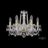 Люстра хрустальная 1402/6/160 G Bohemia Ivele Crystal (Стеклянный рожок)