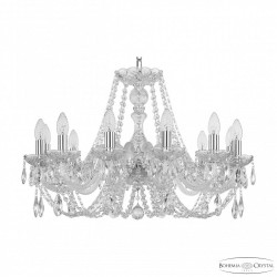 Люстра хрустальная 101/12/240 Ni Bohemia Ivele Crystal (Стеклянный рожок)
