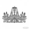 Люстра хрустальная 101/12/240 Ni Bohemia Ivele Crystal (Стеклянный рожок)