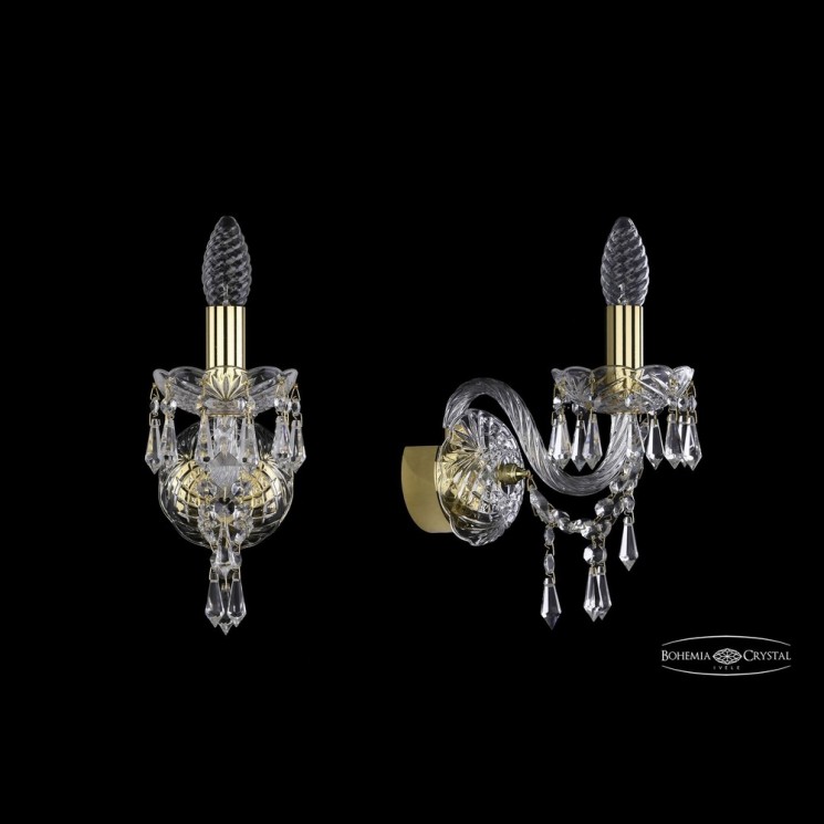 Бра хрустальные 1403B/1/141 G Bohemia Ivele Crystal (Стеклянный рожок)