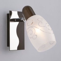 Настенный светильник со стеклянным плафоном                      Eurosvet  60301/1 хром / венге