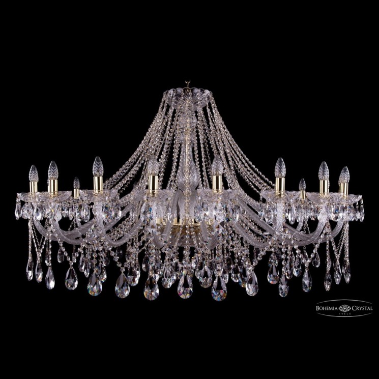 Люстра хрустальная 1413/20/530 G Bohemia Ivele Crystal (Стеклянный рожок)