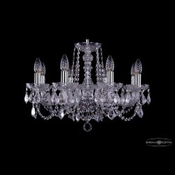 Люстра хрустальная 1402/8/195 Ni Leafs Bohemia Ivele Crystal (Стеклянный рожок)