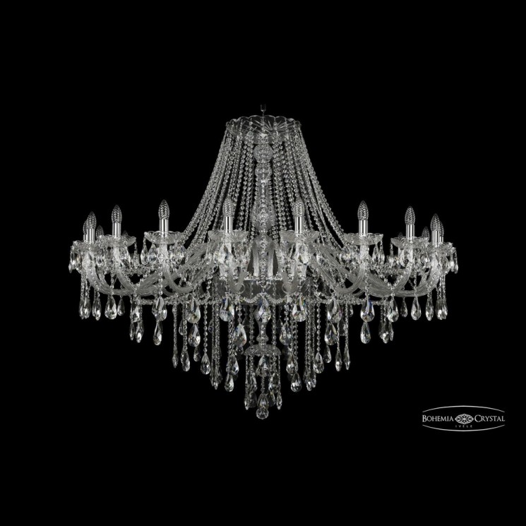 Люстра хрустальная 1415/20/530 Ni Bohemia Ivele Crystal (Стеклянный рожок)