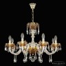 Люстра с цветным хрусталём 5417/8/240 G Amber/M-1F Bohemia Ivele Crystal (5417)