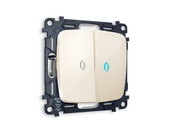 Ambrella Light Комплект механизма 2-клавишного выключателя с подсветкой 10000K Ambrella Volt OMEGA MO304020