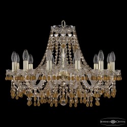 Люстра хрустальная 1410/12/240 G V1003 R721 Bohemia Ivele Crystal (Стеклянный рожок)