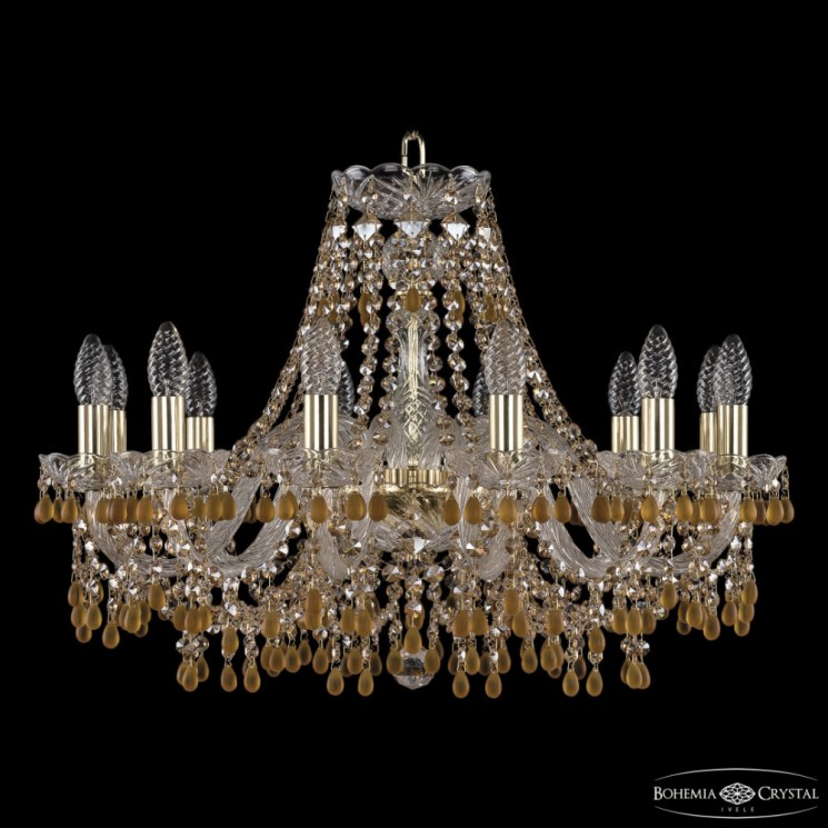 Люстра хрустальная 1410/12/240 G V1003 R721 Bohemia Ivele Crystal (Стеклянный рожок)