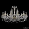 Люстра хрустальная 1402/12/300 G Leafs Bohemia Ivele Crystal (Стеклянный рожок)