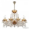 Люстра с цветным хрусталём 5402/10/240 G Amber/M-1H Bohemia Ivele Crystal (5402)
