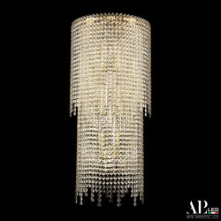 Бра с хрусталем SH500.B4.35-75.B.Gd.E14 APL LED (С 2 лампочками и более)