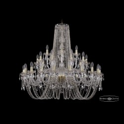 Люстра хрустальная 1402/20+10+5/360 G Bohemia Ivele Crystal (Стеклянный рожок)