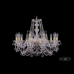 Люстра хрустальная 1411/10/240 G Balls Bohemia Ivele Crystal (Стеклянный рожок)