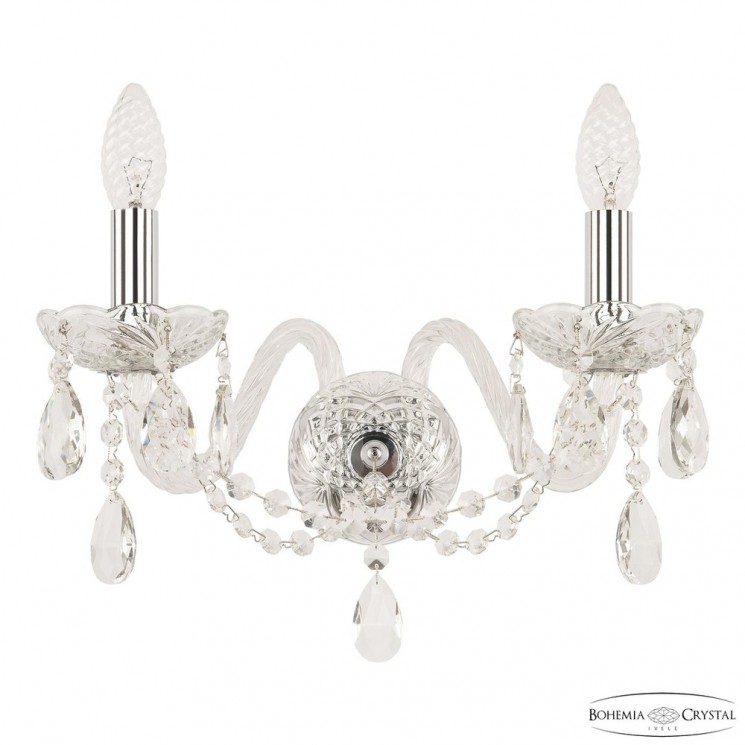 Бра хрустальные 116B/2/165 Ni Bohemia Ivele Crystal (Стеклянный рожок)