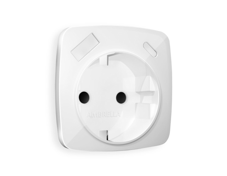 Ambrella Light Лицевая панель для розетки с заземлением со шторками 2USB тип A+C QUANT Ambrella Volt OMEGA OP1100