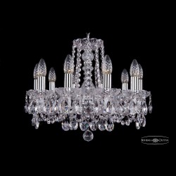 Люстра хрустальная 1402/10/160 Ni Bohemia Ivele Crystal (Стеклянный рожок)