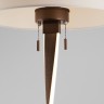 Напольный светодиодный светильник с тканевым абажуром                      Bogate's  990 белый / коричневый