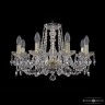 Люстра хрустальная 1402/8/195 G Bohemia Ivele Crystal (Стеклянный рожок)