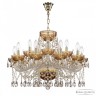 Люстра с цветным хрусталём 5413/10+5/240 G Amber/M-1G Bohemia Ivele Crystal (5413)